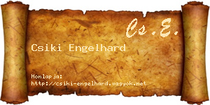 Csiki Engelhard névjegykártya