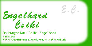 engelhard csiki business card